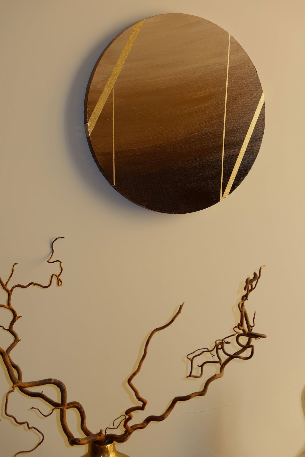 ART ON CANVAS "BROWN SUNSET"
