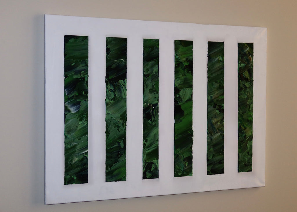 TEXTURED ART ON CANVAS “GREENERY”