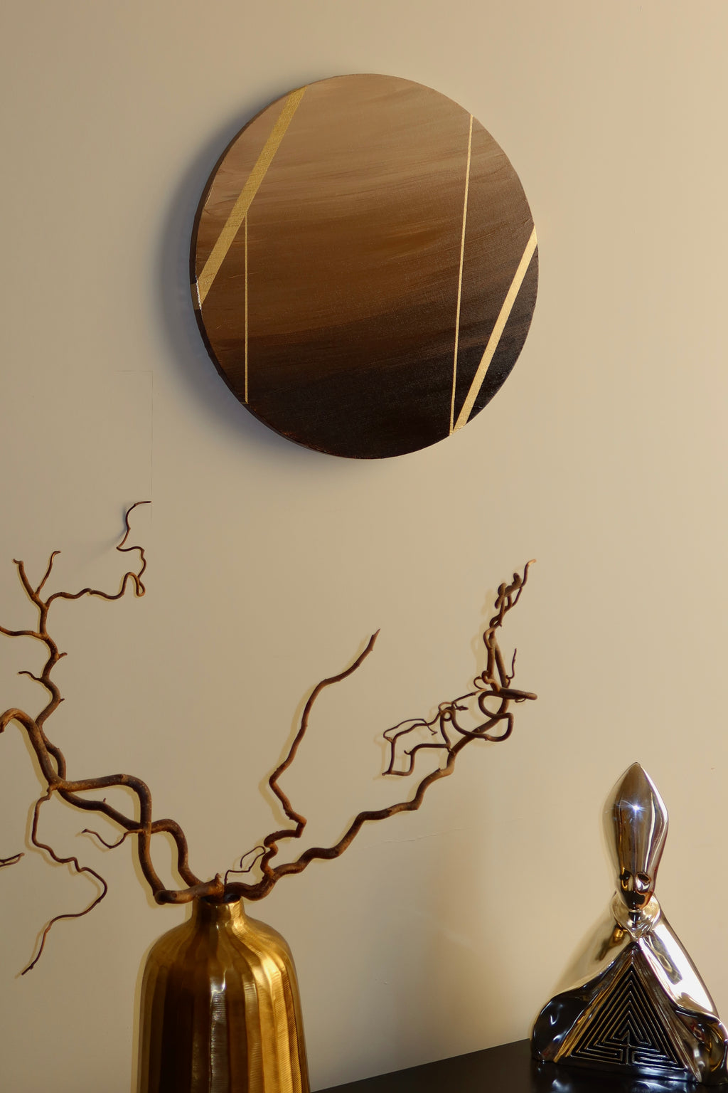 ART ON CANVAS "BROWN SUNSET"