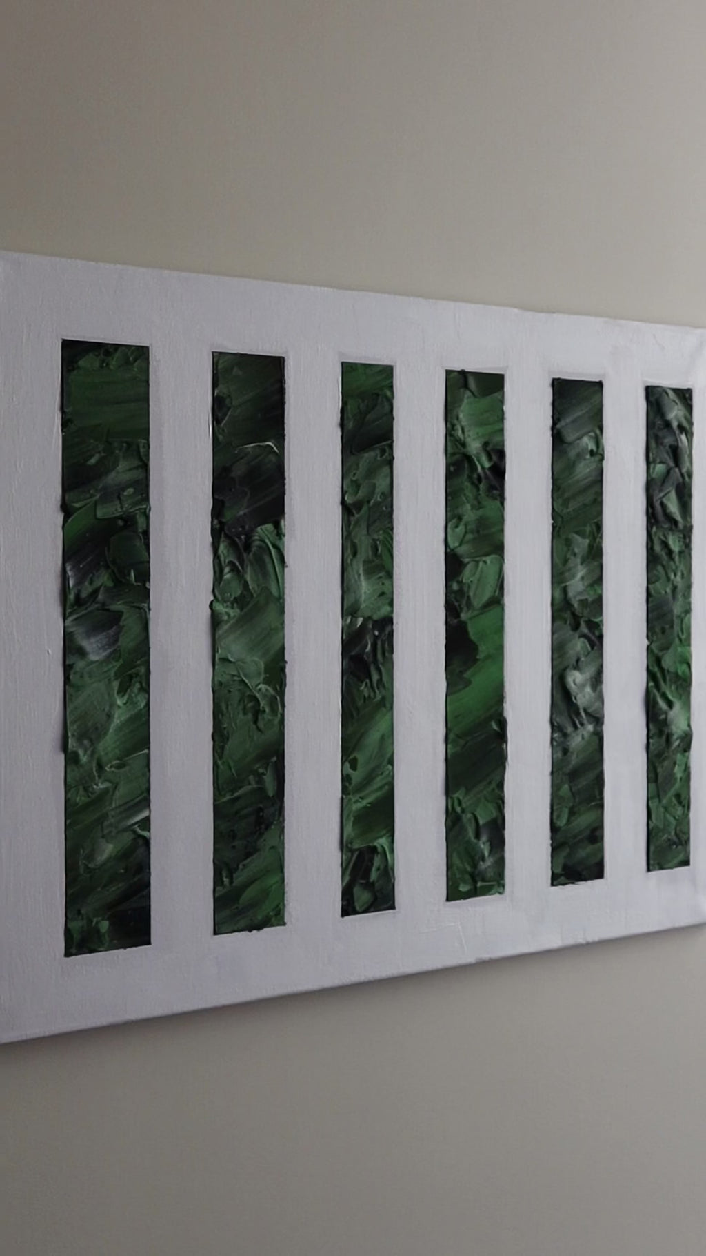 TEXTURED ART ON CANVAS “GREENERY”