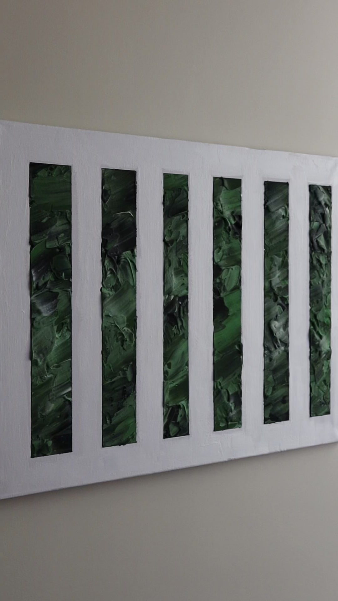 TEXTURED ART ON CANVAS “GREENERY”